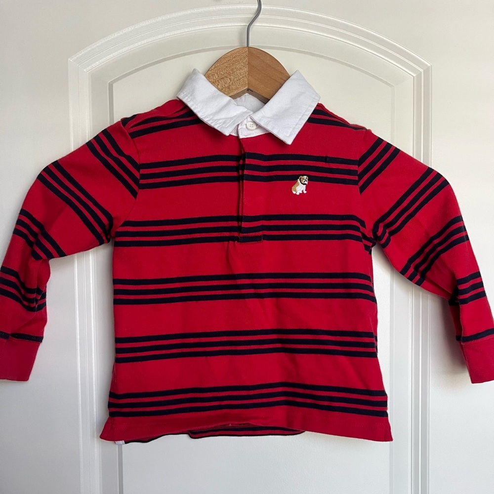 Janie and Jack Collared Striped Long Sleeve Shirt Size 2T